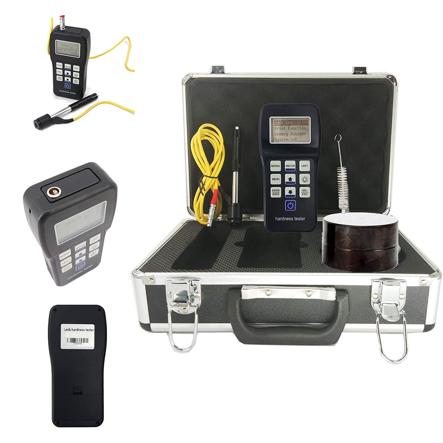 Digital Leeb Hardness Tester Gauge - LCD/OLED Display D-Type Rebound Tester (170-960HLD) for Metal, Steel & Alloy Testing | Portable Durometer for Quality Control, Construction & Industrial Use