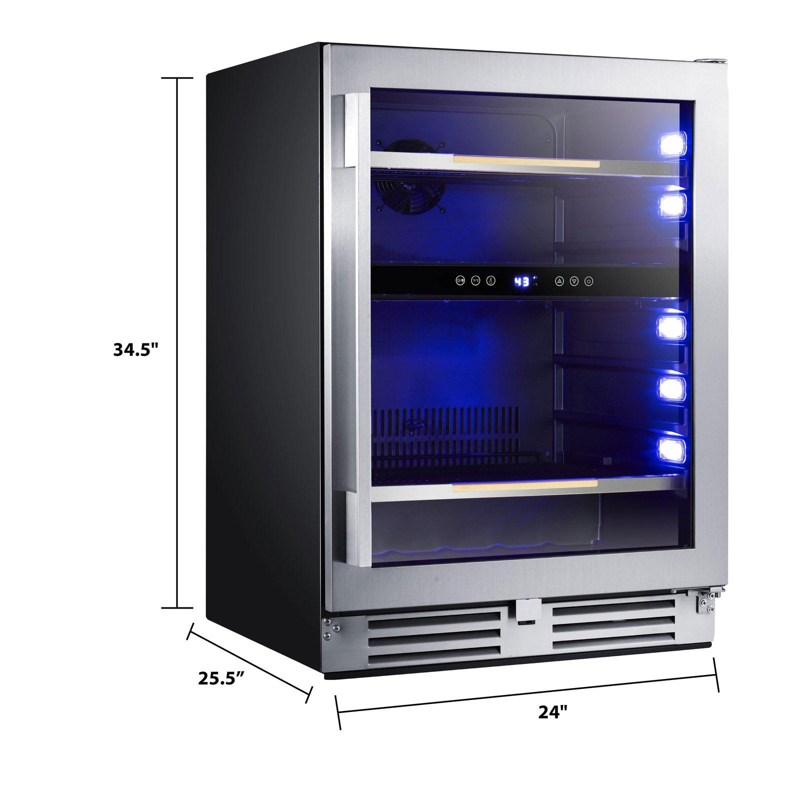 Avanti ARFSE55R3S 125 Can Elite Series Beverage Center - Compact Refrigerator for Soda, Beer & Energy Drinks - Perfect for Home Bar, Office, or Man Cave