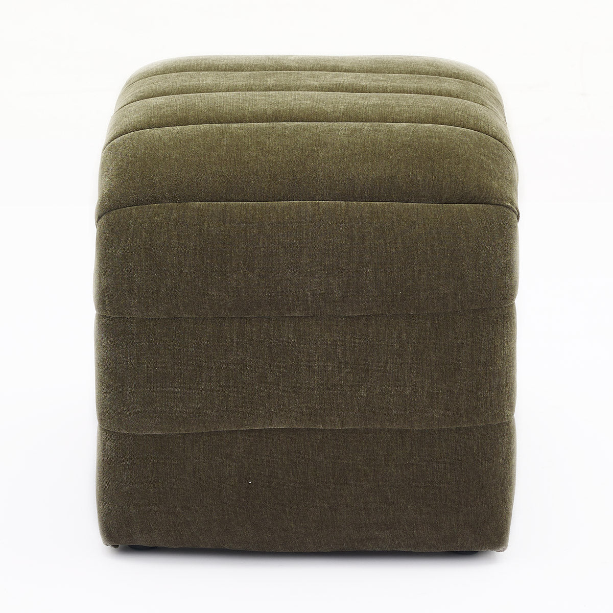 Blake Fabric Low Bench - Modern Upholstered Storage Ottoman for Living Room, Bedroom & Entryway - Soft Velvet Seat with Sturdy Wooden Legs - Perfect for Extra Seating & Stylish Home Decor