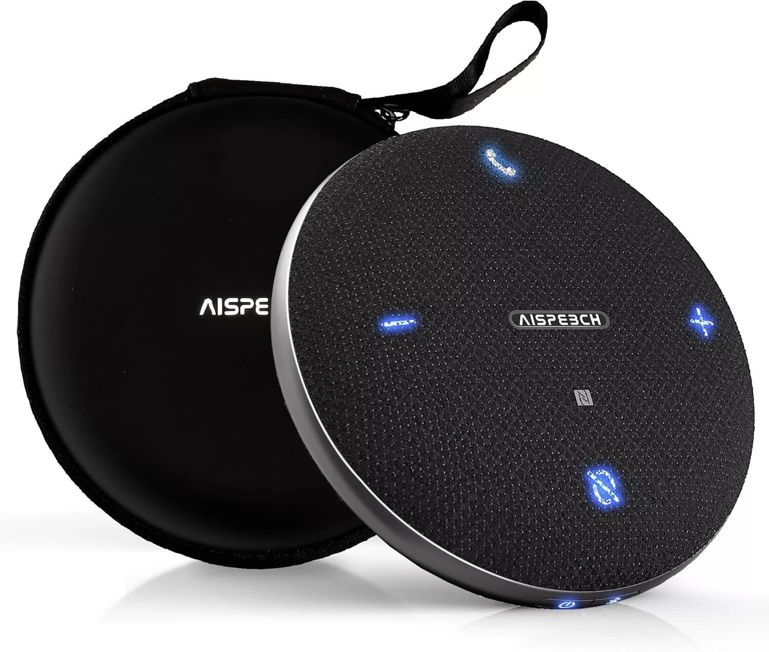AISPEECH M4 Bluetooth Conference Microphone - AI Noise Cancelling, Real-Time Transcription, Duplex Call, USB Connectivity, 360° Voice Pickup for Online Meetings, Webinars & Remote Work