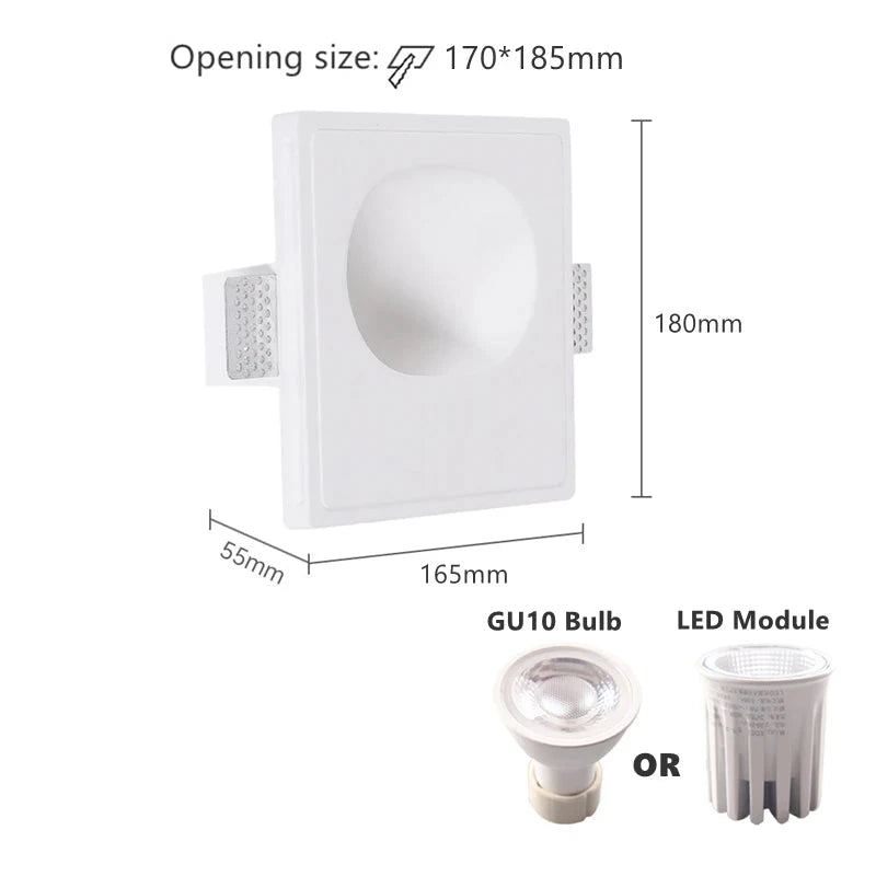 Modern Recessed LED Wall Light - Dimmable Waterproof Indoor/Outdoor Lighting for Living Room, Bedroom, Hallway & Patio