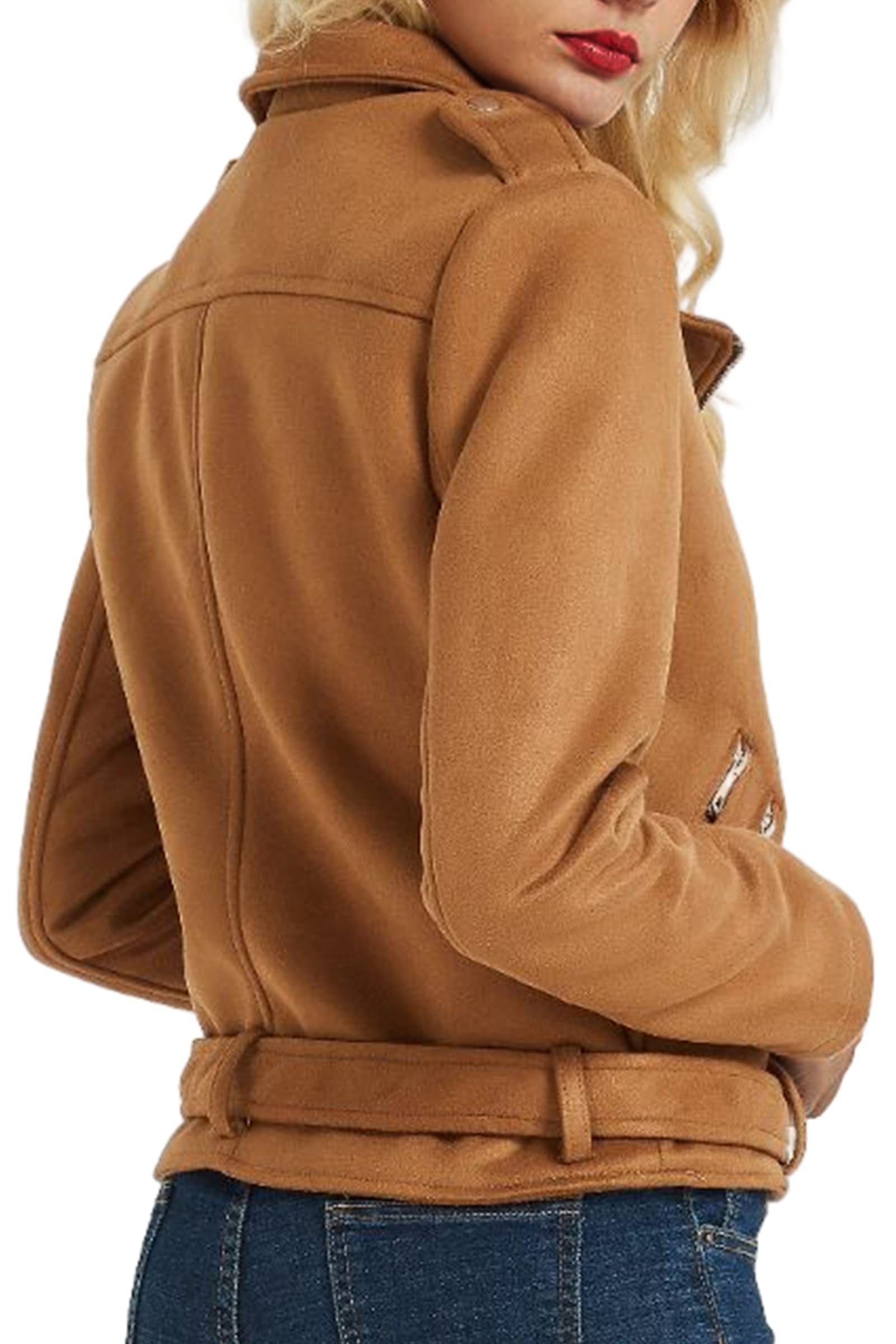 Stylish Women's Faux Leather Jacket - Trendy Motorcycle Biker Coat for Spring & Fall | Perfect for Casual Outfits, Night Out & Riding