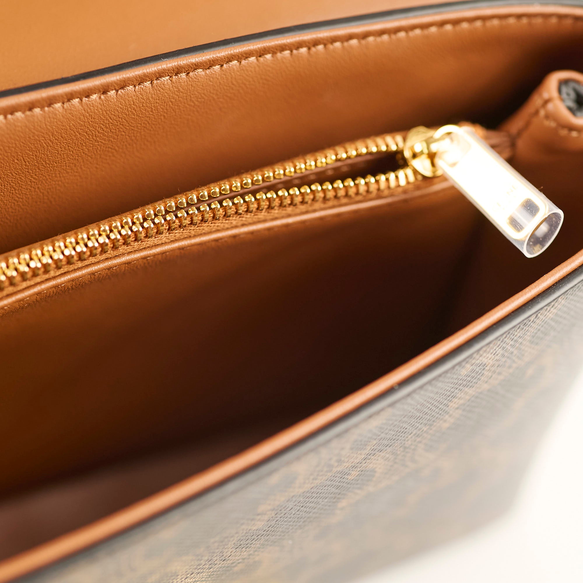 Celine Teen Triomphe Canvas Nino Bag in Tan - Stylish Crossbody Purse for Women, Perfect for Daily Use, Work & Travel
