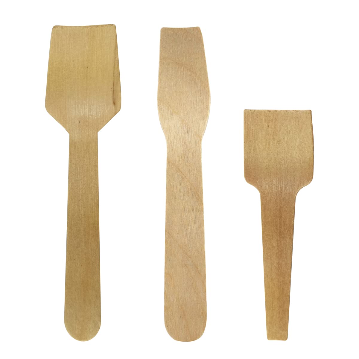 PacknWood Mini Wooden Ice Cream Spoons - 3 Inch Disposable Wooden Tasting Spoons for Parties, Picnics, Dinner & Dessert Sampling - Bulk Pack of 10,000 pcs - Perfect for Ice Cream Shops, Catering Events & Food Tasting Stations