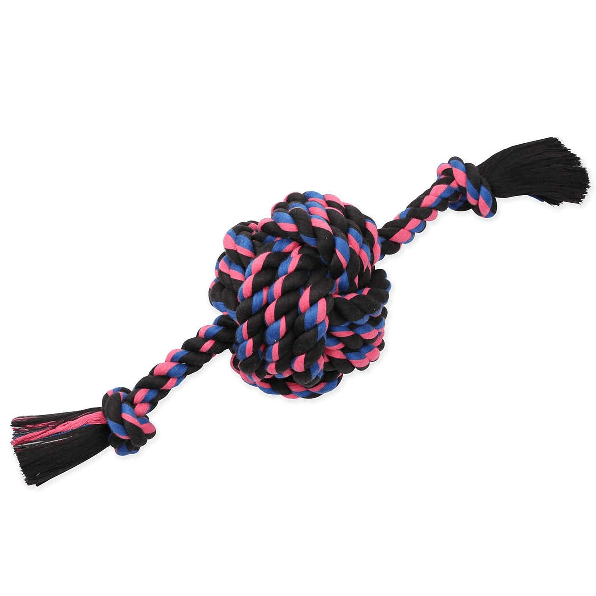 **Mammoth Flossy Chews Rope Ball Dog Toy with Durable Rope Ends - Perfect for Aggressive Chewers, Fetch & Tug-of-War Play**