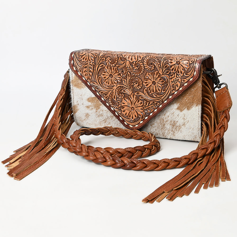 Genuine Western Leather Women's Handbag - American Darling Envelope Crossbody Purse for Cowgirl Style, Rodeo Events & Country Fashion