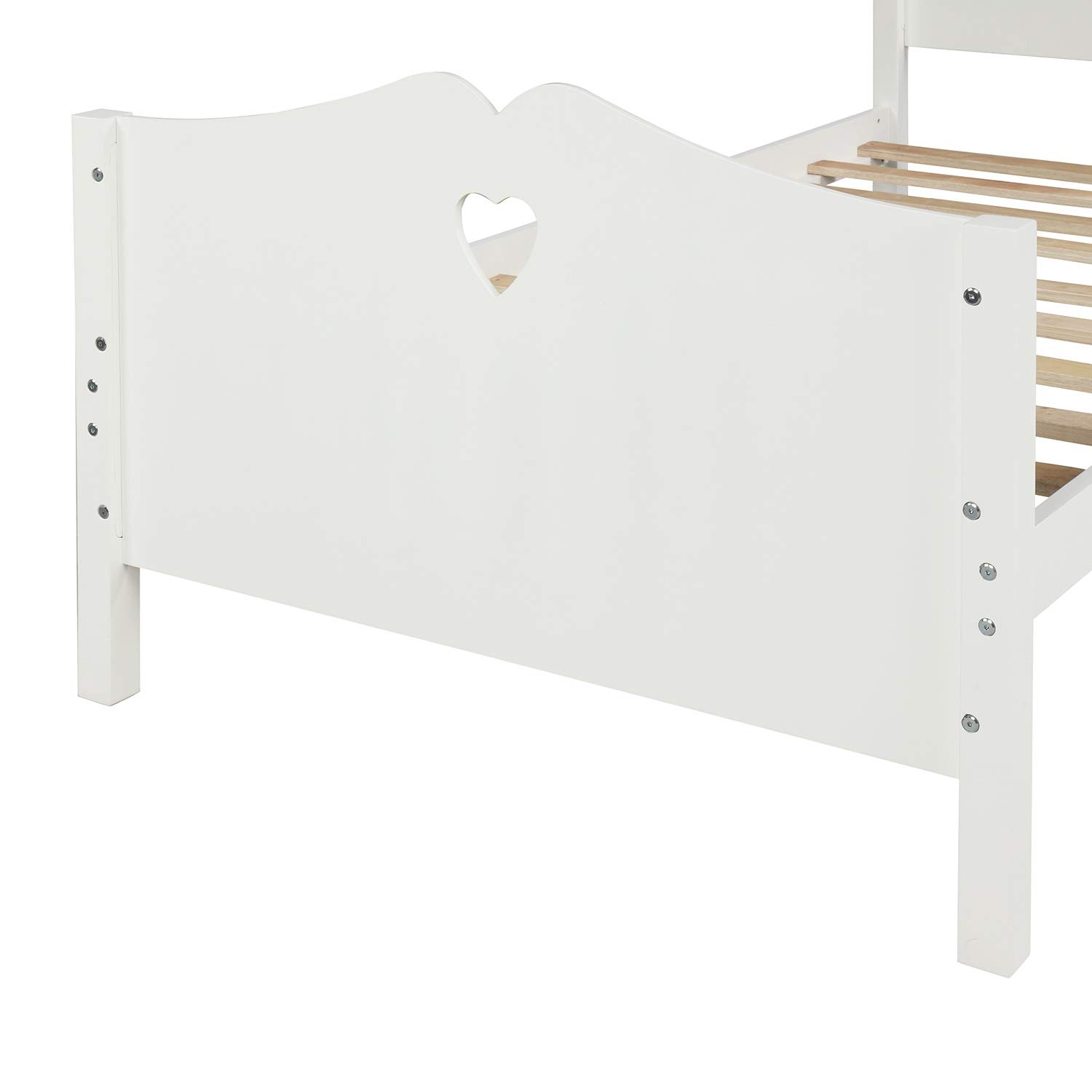 Merax Twin Size Wooden Bed Frame with Headboard & Footboard - No Box Spring Needed, Sturdy Platform Bed for Kids & Teens - Perfect for Small Bedrooms, Guest Rooms & Dormitories