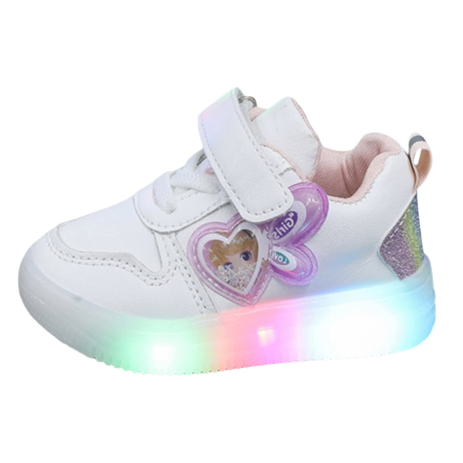 Toddler Trainers Size 8 - Cute Cartoon Light-Up Sneakers for Girls & Boys | Non-Slip Breathable Kids Shoes | Perfect for School, Play & Birthday Gifts | UK Size 8.5 Toddler Shoes