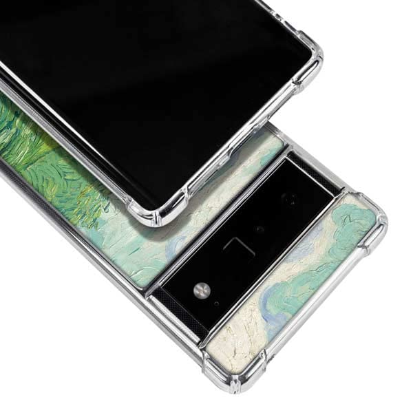 Vincent Van Gogh Phone Case for Google Pixel 6 Pro - Green Wheat Fields Design for Art Lovers