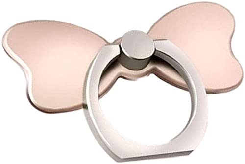 360° Rotating Phone Ring Holder with 180° Flip - Adjustable Bowknot Design for Secure Phone Grip, Car Mount & Tablet Stand - Perfect for Driving, Video Calls, and Hands-Free Use