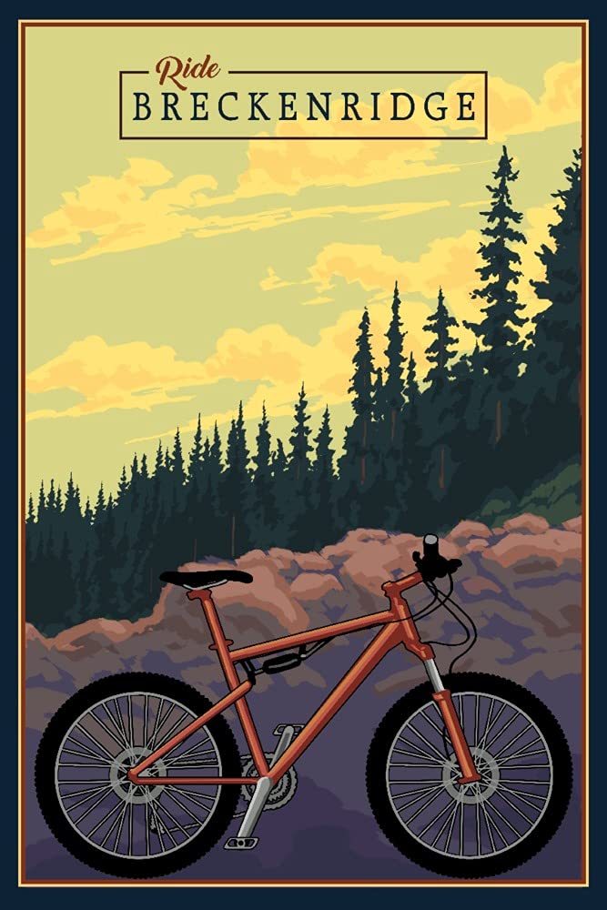 Breckenridge Colorado Mountain Bike Trail Art Print - 24x36 Signed Wall Decor Poster for Home & Office - Perfect for Cycling Enthusiasts & Nature Lovers