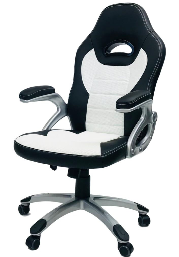HAWK SERIES 2741 Ergonomic Gaming Chair - White & Black - Comfortable PC Gaming Chair for Long Hours - Perfect for Esports, Streaming & Home Office