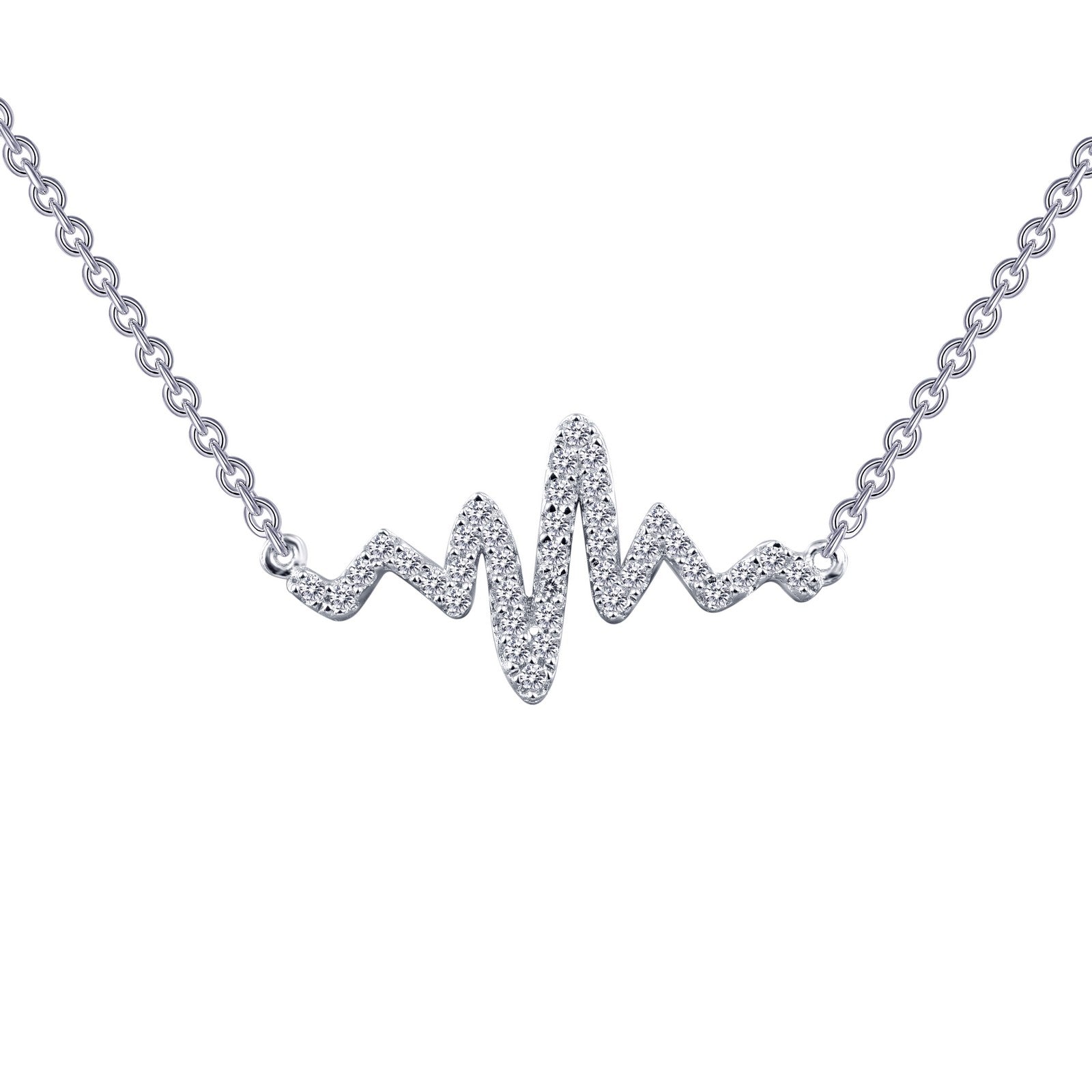0.39 CTW Heartbeat Necklace for Women - Elegant Heart Pendant Jewelry Gift for Her - Perfect for Anniversaries, Valentine's Day & Special Occasions