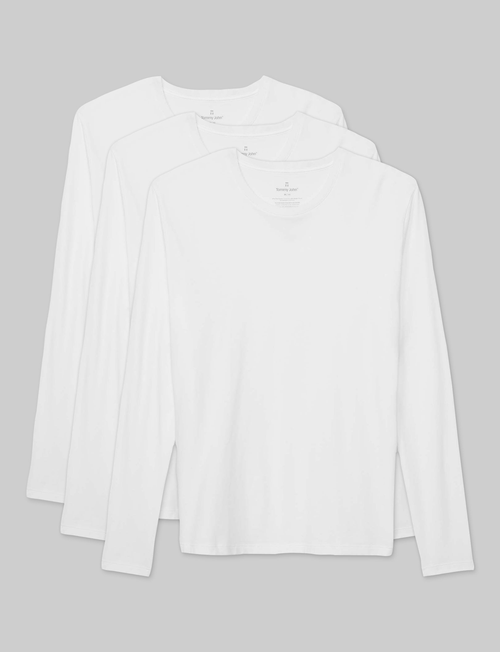 Second Skin Long Sleeve T-Shirt 3 Pack - Ultra Soft Stretch Fit Basic Tees for Women & Men | Perfect for Layering, Yoga, Workouts & Everyday Wear