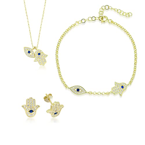 3-piece set with hamsa earrings