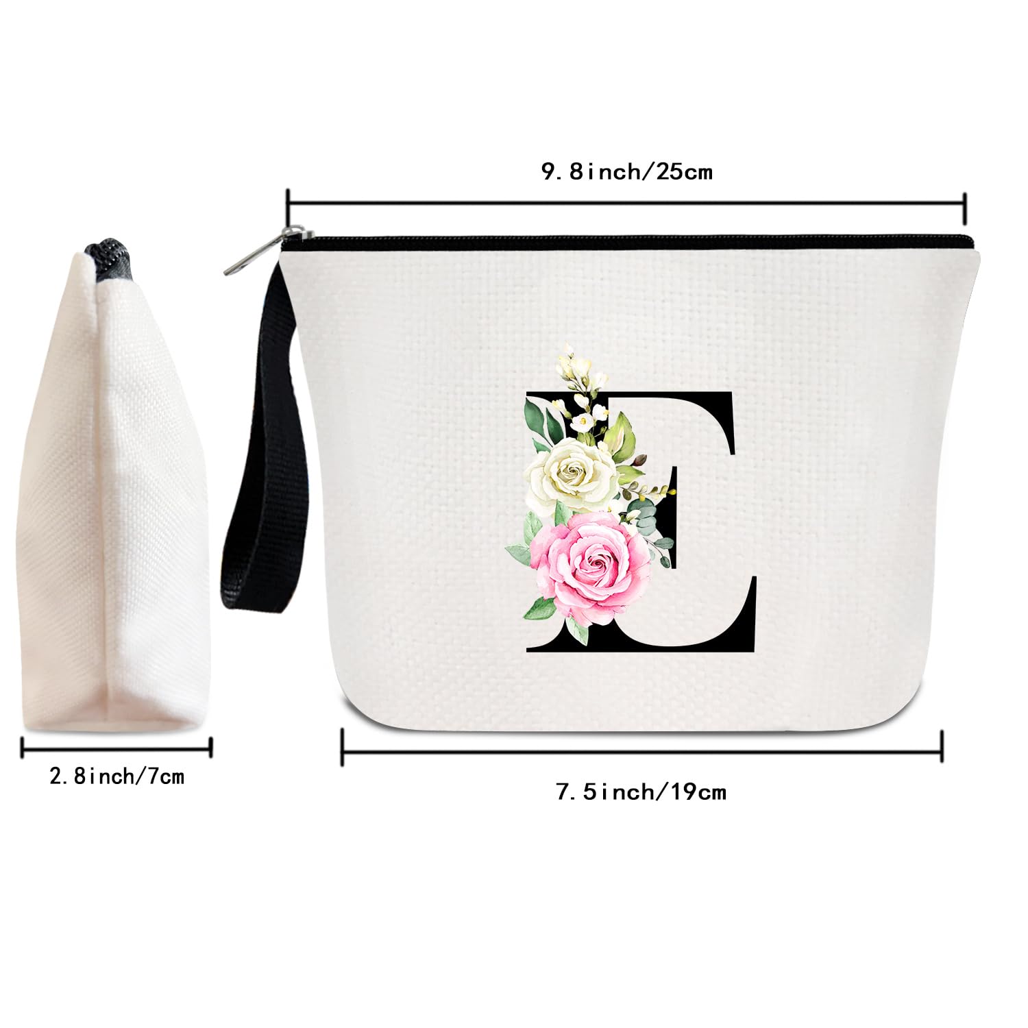 Personalized Monogram Makeup Bag for Women - Custom Initial Cosmetic & Toiletry Pouch - Perfect Gift for Mom, Birthday & Mother's Day - Ideal for Travel, Gym & Daily Beauty Essentials