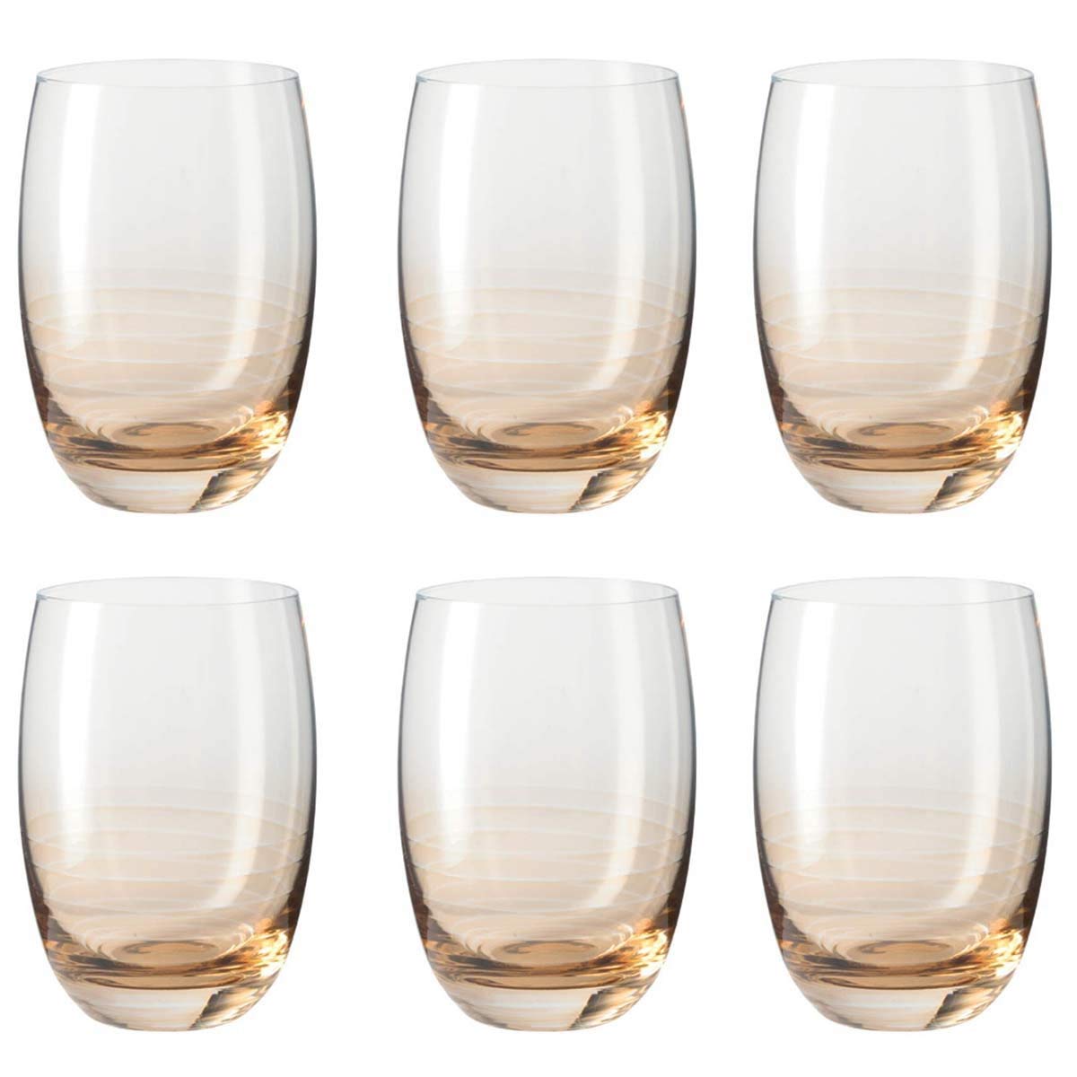 Swing Cheers 16oz Tumbler Glasses Set of 6 - Amber Colored Whiskey Glasses for Bourbon, Scotch & Cocktails - Perfect for Home Bar, Parties & Gifts