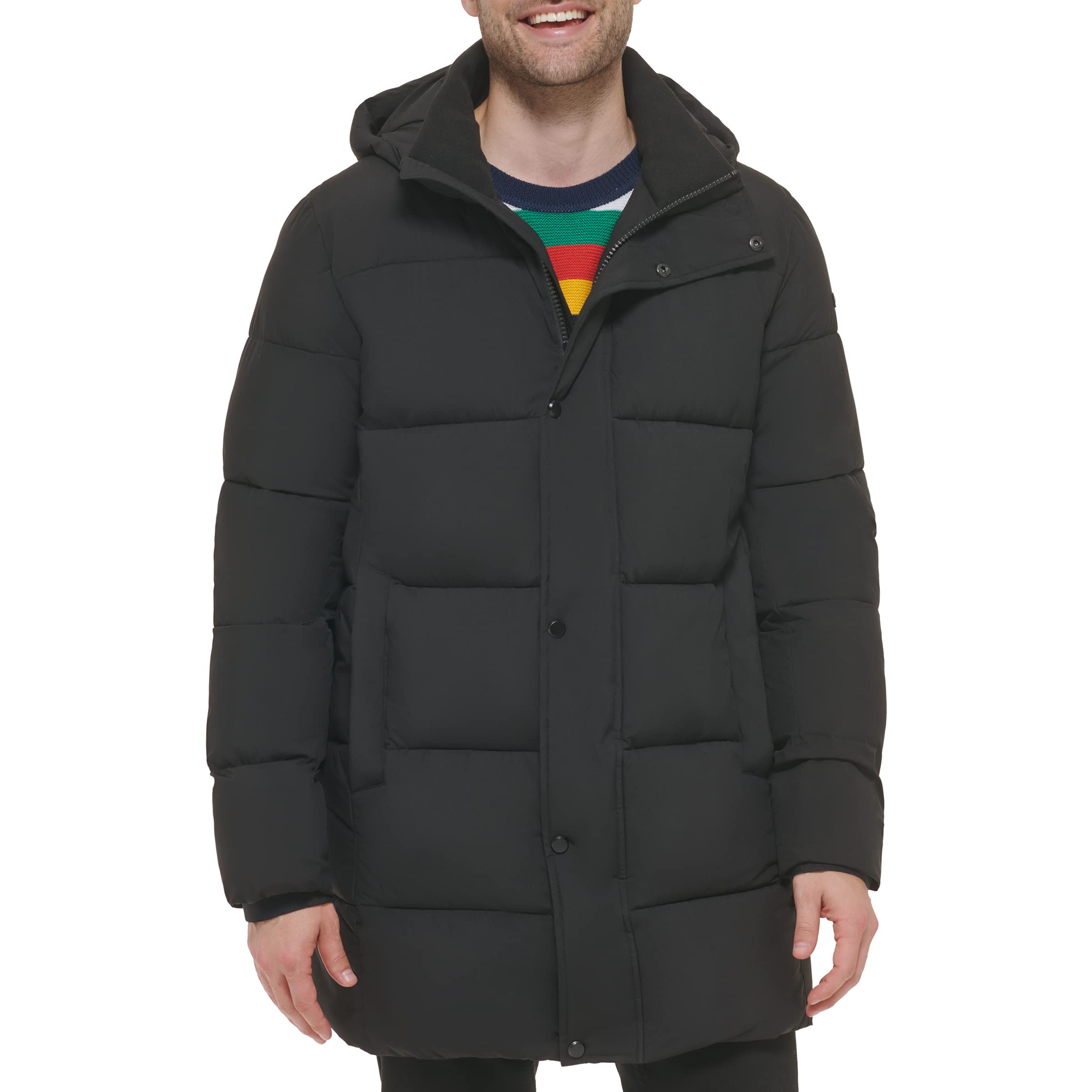 Calvin Klein Men's Modern Outdoor Stretch Puffer Jacket - Lightweight Insulated Winter Coat for Hiking, Travel & Daily Wear