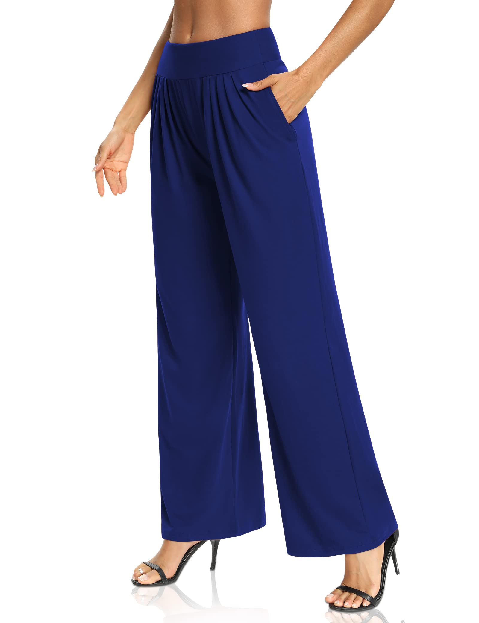 Sarin Mathews Women's Yoga Sweatpants - Loose Fit Comfy Wide Leg Lounge Pants with Drawstring & Pockets for Workout, Jogging, Yoga & Home Relaxation