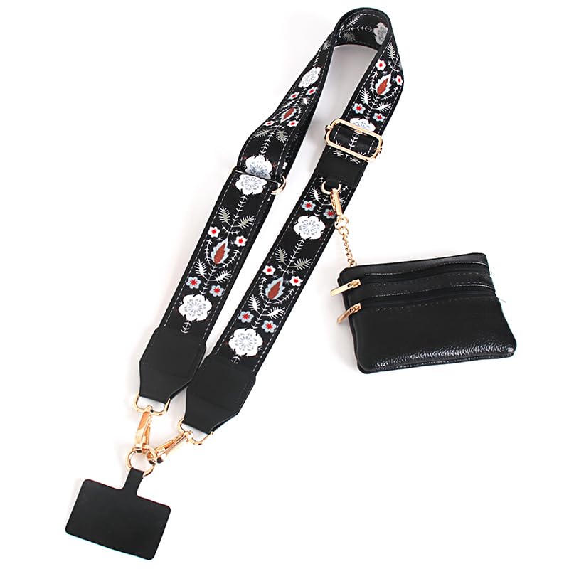 Phone Strap with Zippered Pouch & Clip - Hands-Free Crossbody Strap for Smartphones (1 Pack) - Perfect for Travel, Shopping, and Everyday Convenience