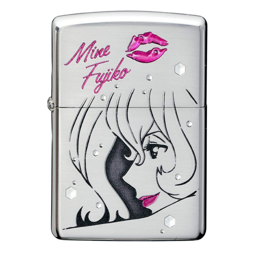 Zippo Lupin The Third Fujiko Mine Etching Silver Plated Japan Limited Edition Oil Lighter - Collectible Anime Gift for Fans & Smoking Accessory