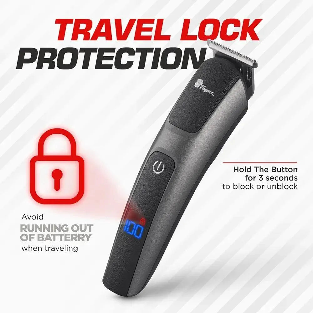 Premium Gentleman Trimmer for Men - Electric Beard & Mustache Grooming Kit - Perfect for Travel, Home & Professional Use