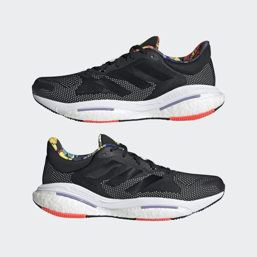 Adidas Men's Solarglide 5 Running Shoes - Lightweight Cushioned Sneakers for Jogging & Gym Workouts | Perfect for Road Running, Training & Fitness Enthusiasts
