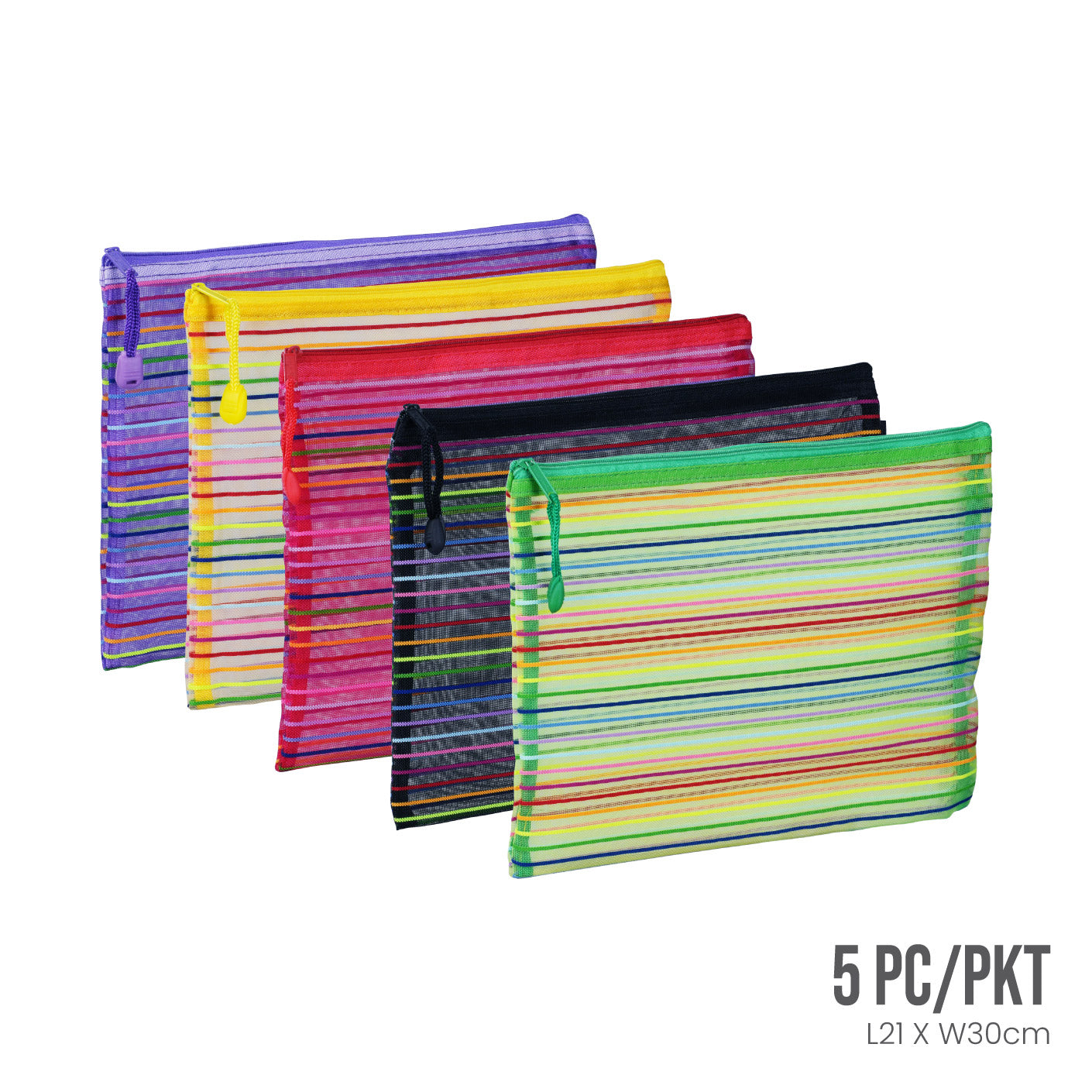 5-Pack ZIP NETBAG Mesh Laundry Bags for Delicates - B5/CH1055 (HFH4022) - Perfect for Travel, Gym & Washing Machine Organization