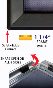 24x36 Safety Edge Snap Frame - 1 1/4