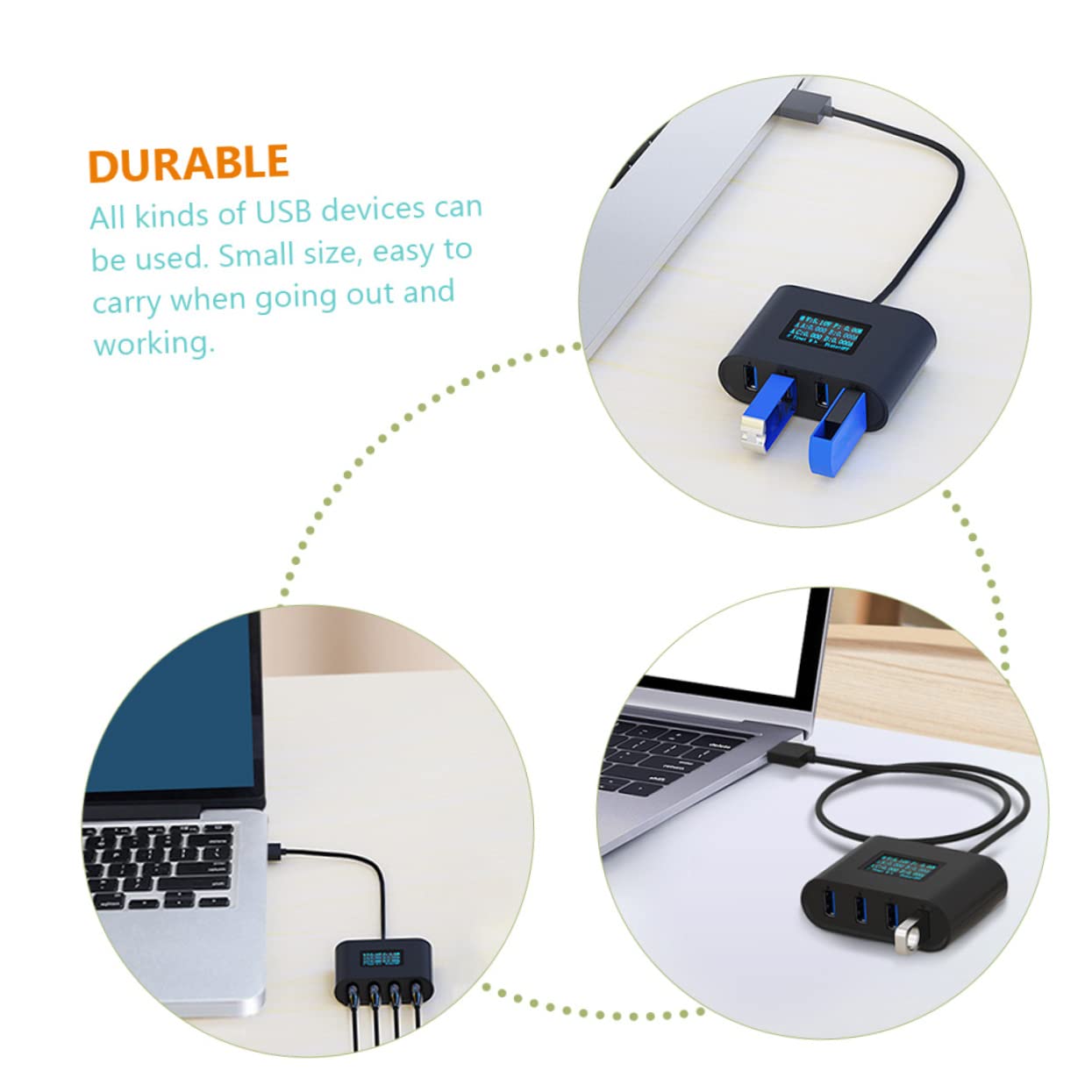 OSALADI 2-Port USB Hub, USB 3.0 Splitter Adapter for Laptop, PC, MacBook - High-Speed Data Transfer & Charging - Compact USB Port Expander for Home Office, Travel, Gaming Setup