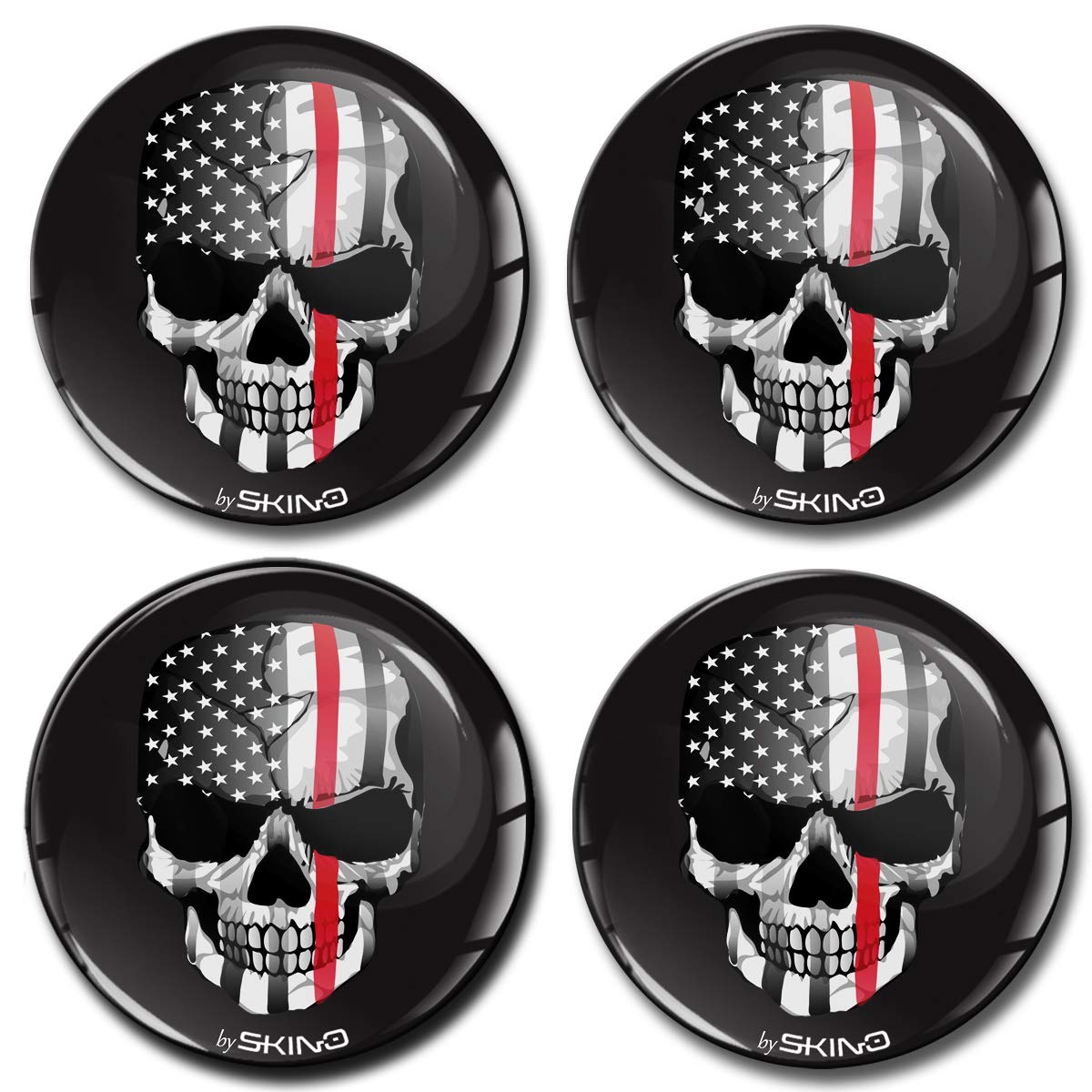 4 x 50mm Premium Wheel Center Hub Cap Stickers - Durable Vinyl Decals for Car Rims & Hubcaps (Perfect for Customizing Vehicles, Enhancing Appearance)