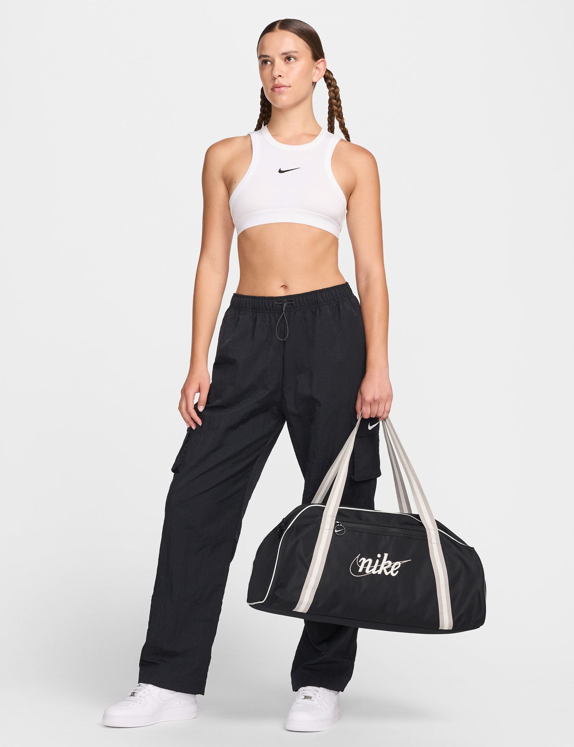 Premium Gym & Training Bag for Men & Women - Durable Sports Duffel with Multiple Pockets (Black/College Grey/Summit White) - Perfect for Gym, Travel & Workout Essentials