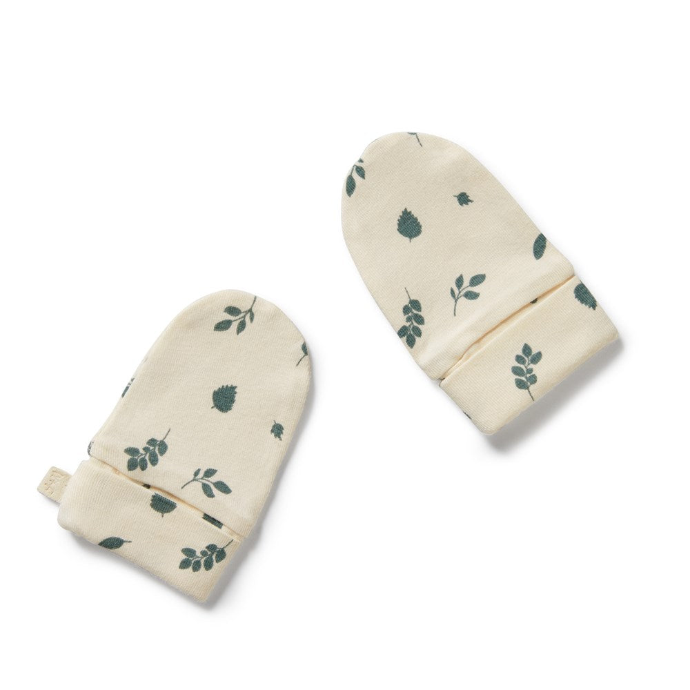 Organic Twilight Leaf Mittens for Women - Cozy Winter Gloves for Outdoor Activities, Hiking & Snow Sports