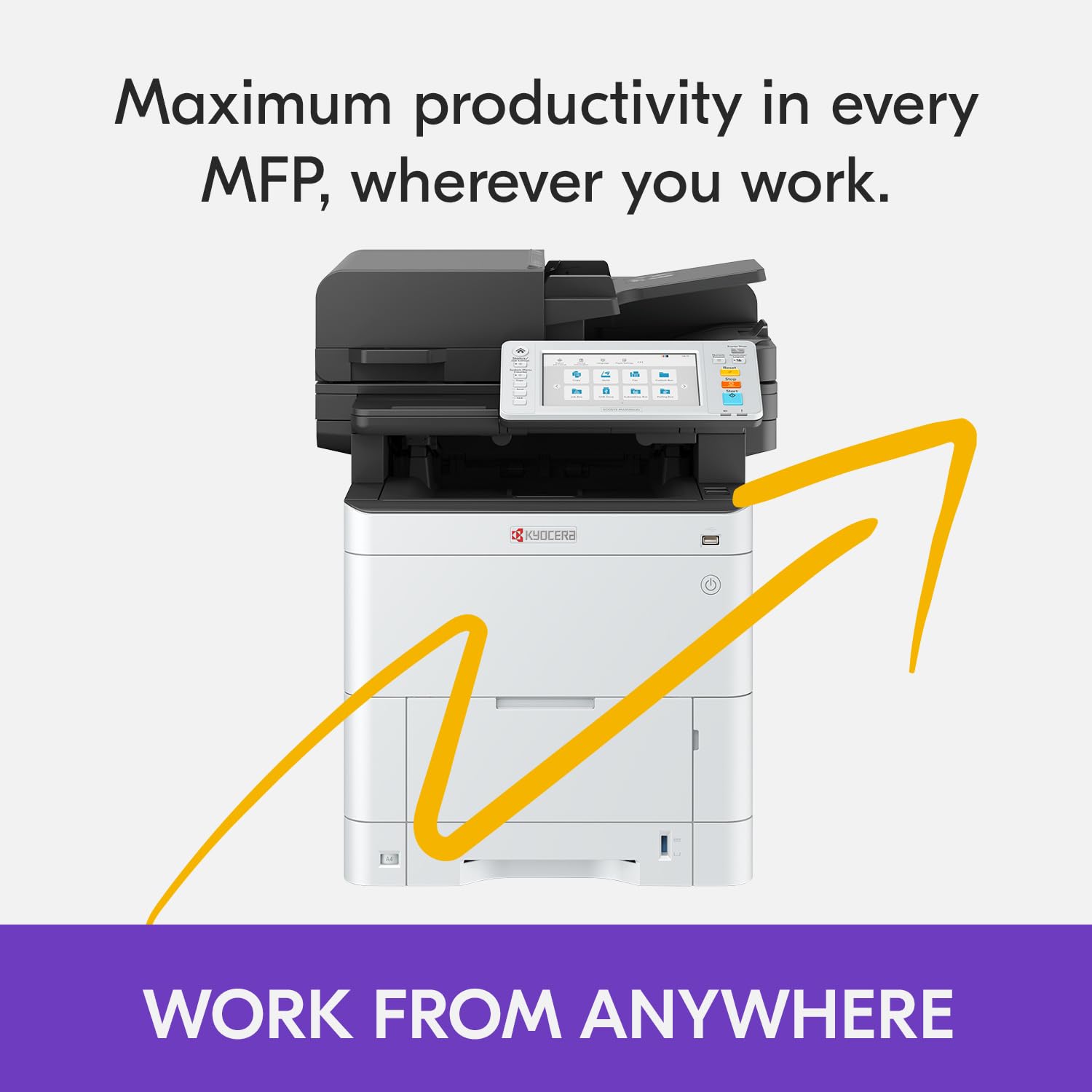 KYOCERA ECOSYS MA3500cifx All-in-One Color Laser Printer with Print/Copy/Scan/Fax | 37 ppm High-Speed Printing | 1200 dpi Resolution | Gigabit Ethernet & HyPAS | 7