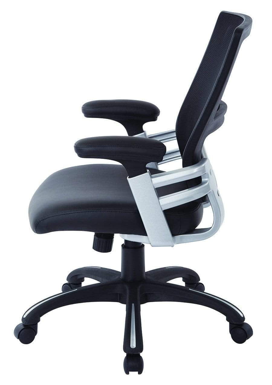 Office Star Work Smart™ Mesh Back Manager’s Chair with Adjustable Height & Lumbar Support [EMH69176] - Ergonomic Office Chair for Home & Business Workspaces