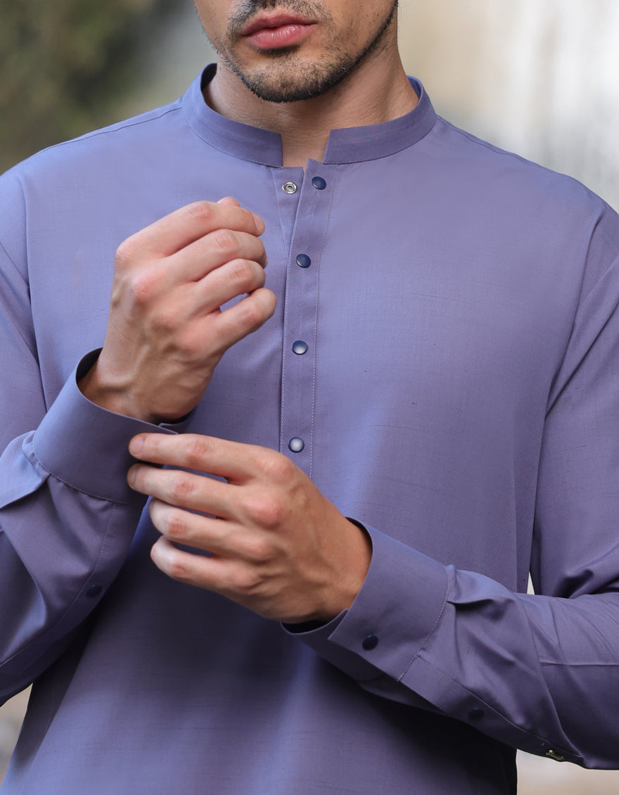 Elegant Purple Blended Shalwar Kameez by J. Junaid Jamshed - Traditional Pakistani Outfit for Women, Perfect for Weddings, Eid & Special Occasions