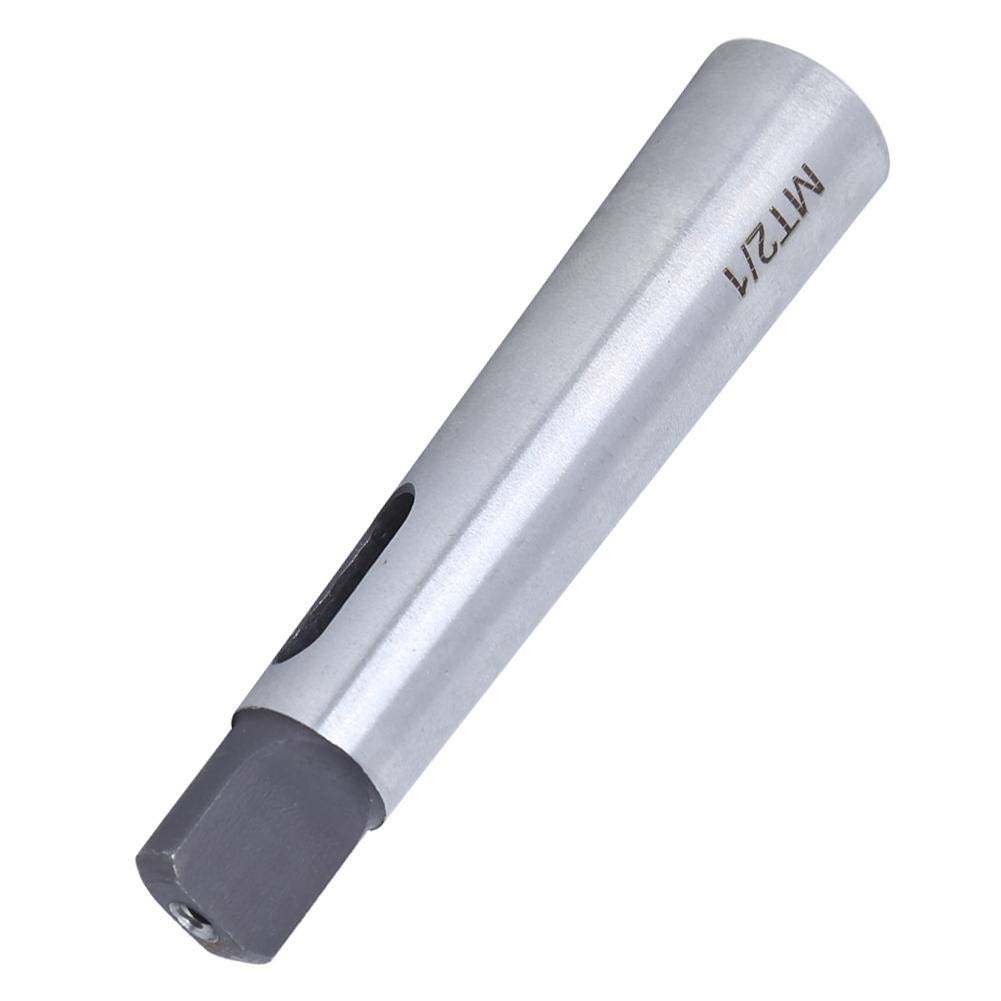 High Hardness MT2 to MT1 Taper Reducing Drill Adapter Sleeve - Wear Resistant Silver Lathe & Milling Accessories for Precision Metalworking & Woodworking Projects