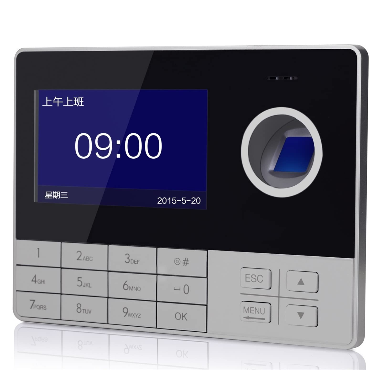 Fingerprint Time Clock for Employees - Biometric Attendance System with Time Card Machine for Small Businesses | Office, Retail & Warehouse Use