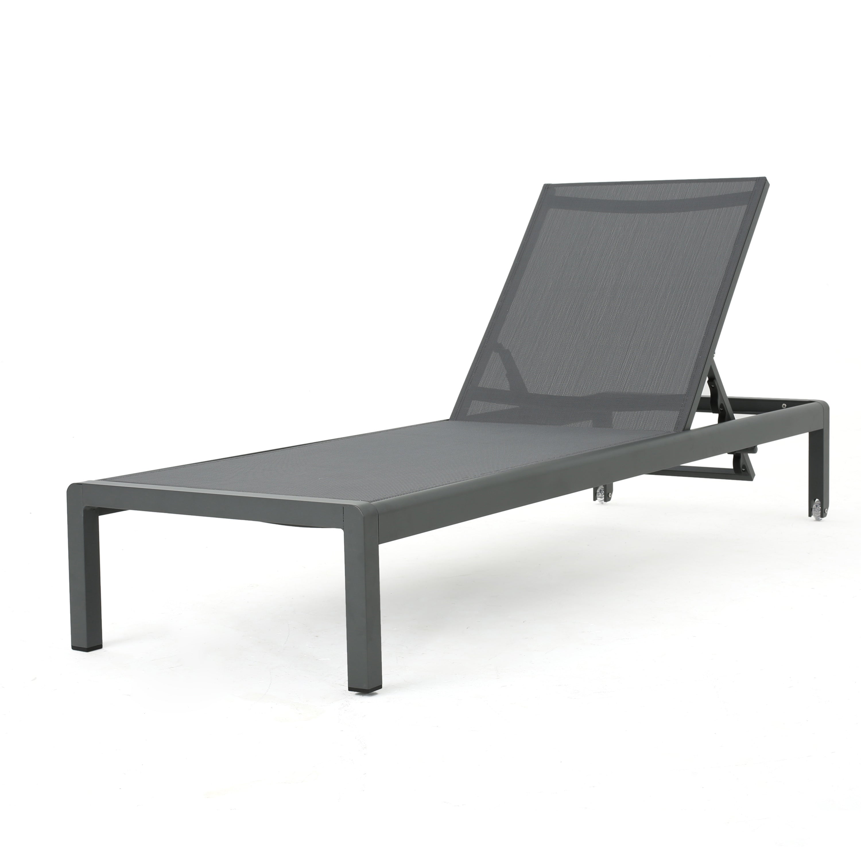 Cape Coral KD Chaise Lounge Set of 2 in Gray (MP2) - Perfect for Patio, Poolside & Outdoor Relaxation