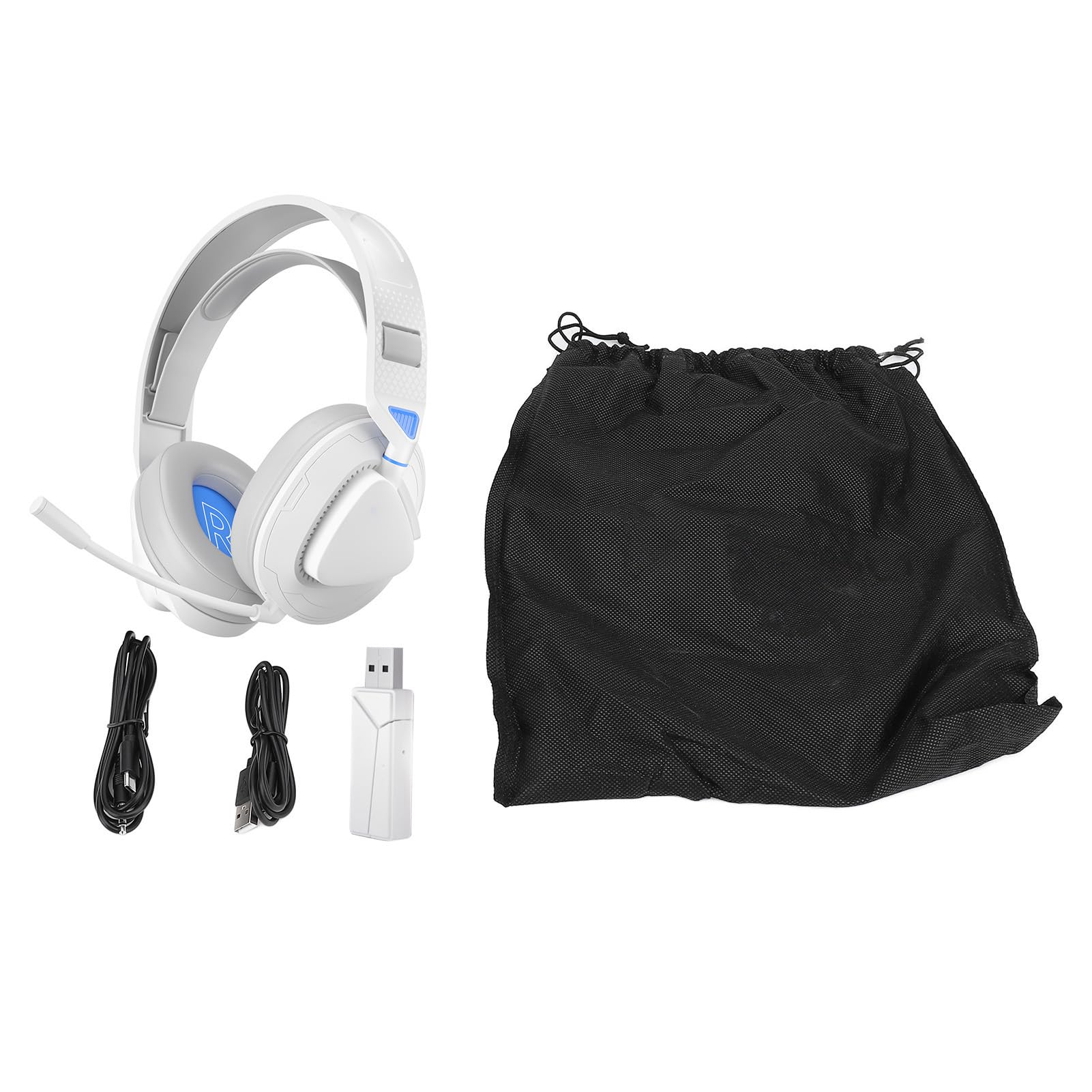 GOWENIC Wireless Bluetooth Gaming Headset with Noise Cancelling Mic - Foldable Over-Ear Headphones with Soft Memory Foam for PS5, PS4, Xbox One, PC & Laptop - Immersive Surround Sound for Gaming, Streaming & Online Meetings