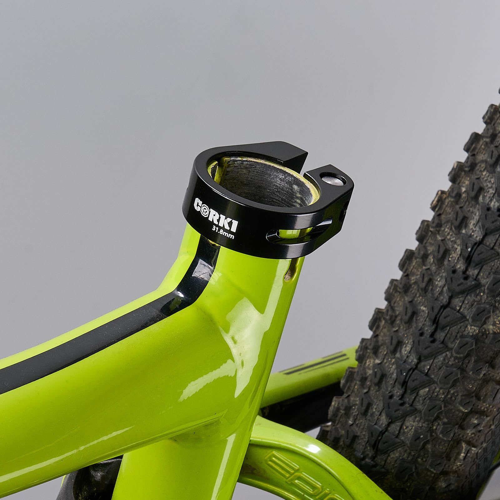 Corki Cycles 31.8mm Aluminum Alloy Bike Seatpost Clamp - Black | Durable Seat Post Collar for Mountain, Road & Commuter Bikes | Perfect for Cycling Enthusiasts & Daily Riders