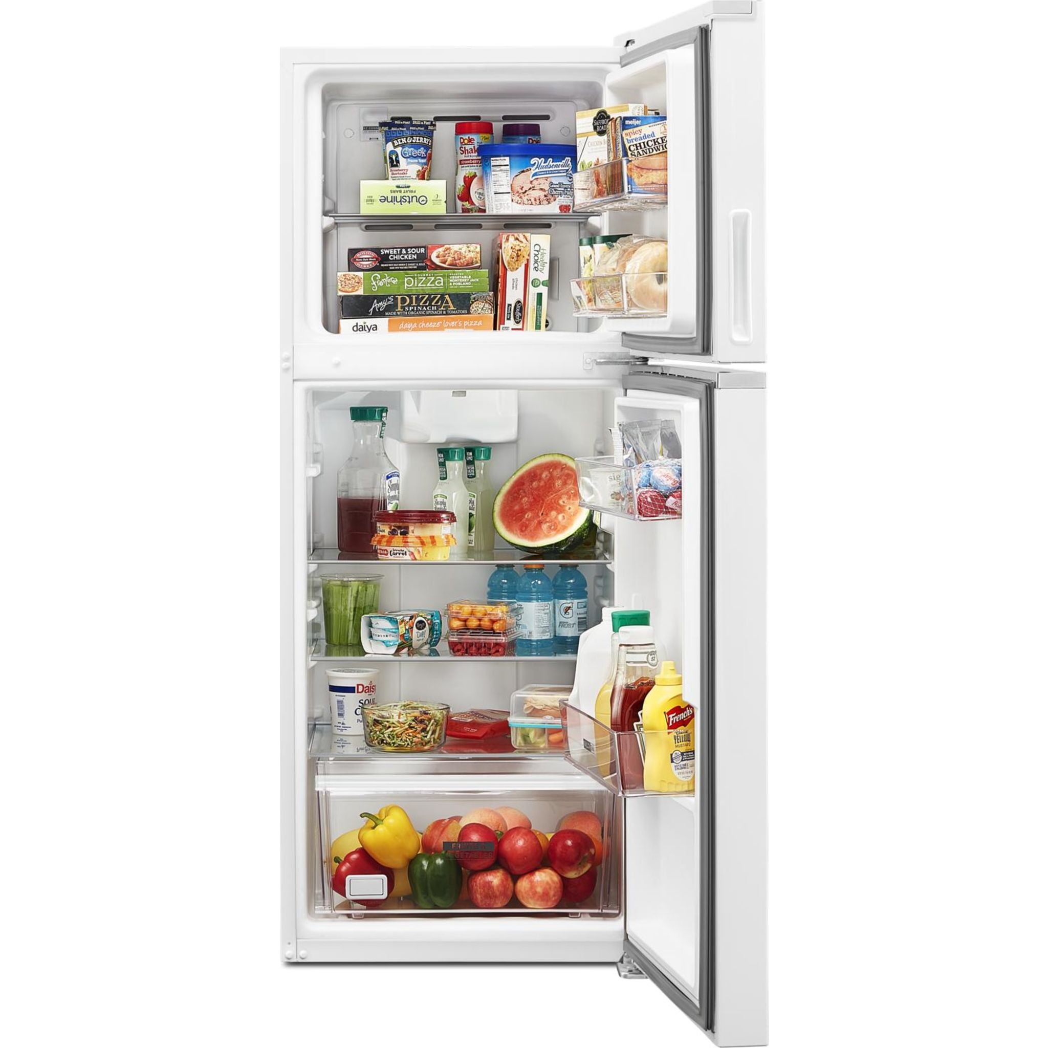 Whirlpool WRT112CZJW 18.3 Cu. Ft. Top Freezer Refrigerator - Energy Star Certified, Adjustable Shelves, White - Perfect for Kitchens, Apartments & Small Spaces