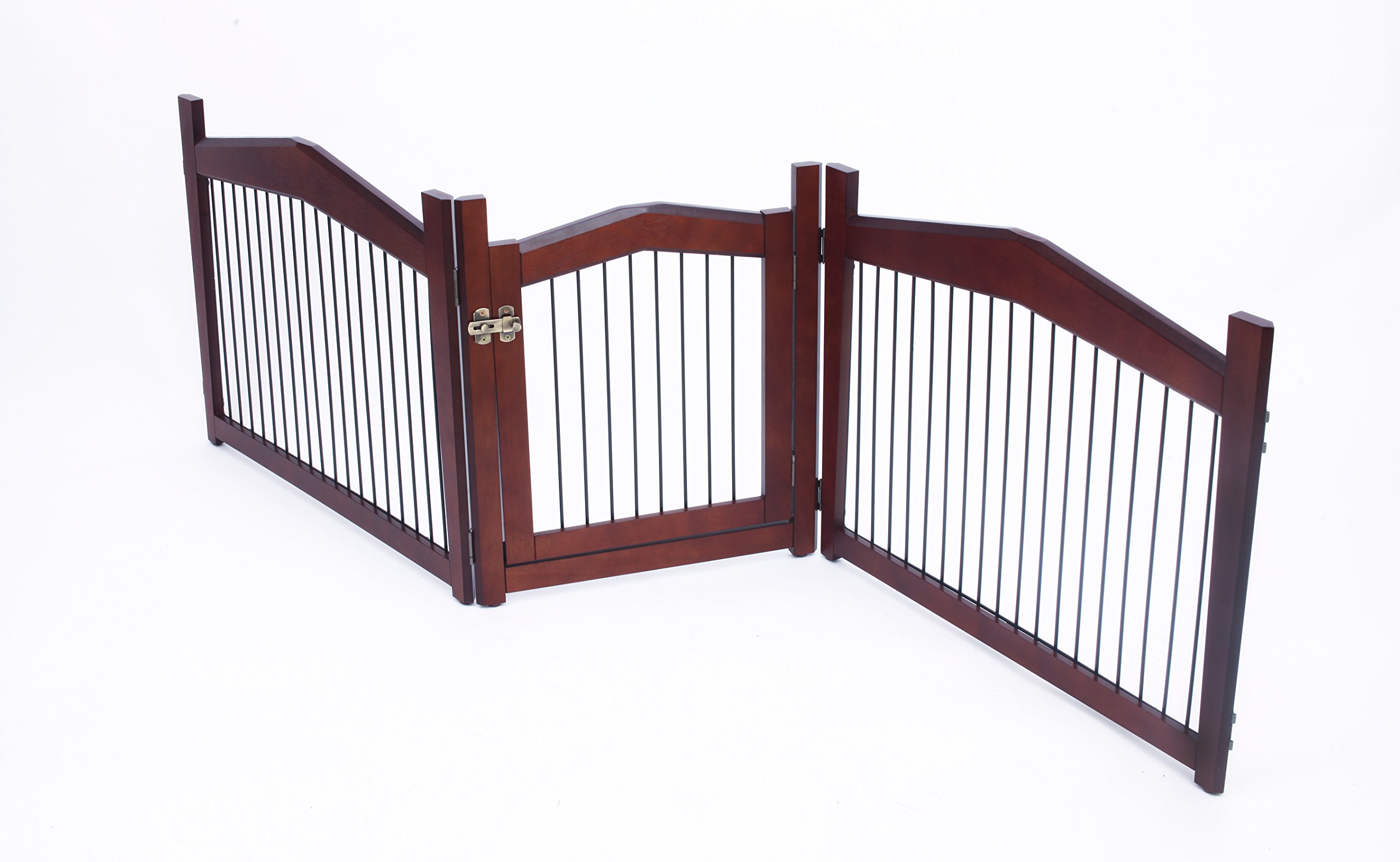 Merry Pet 2-in-1 Configurable Dog Crate & Pet Gate - Large Size, Brown - Perfect for Home, Travel & Training | Durable Indoor/Outdoor Pet Barrier