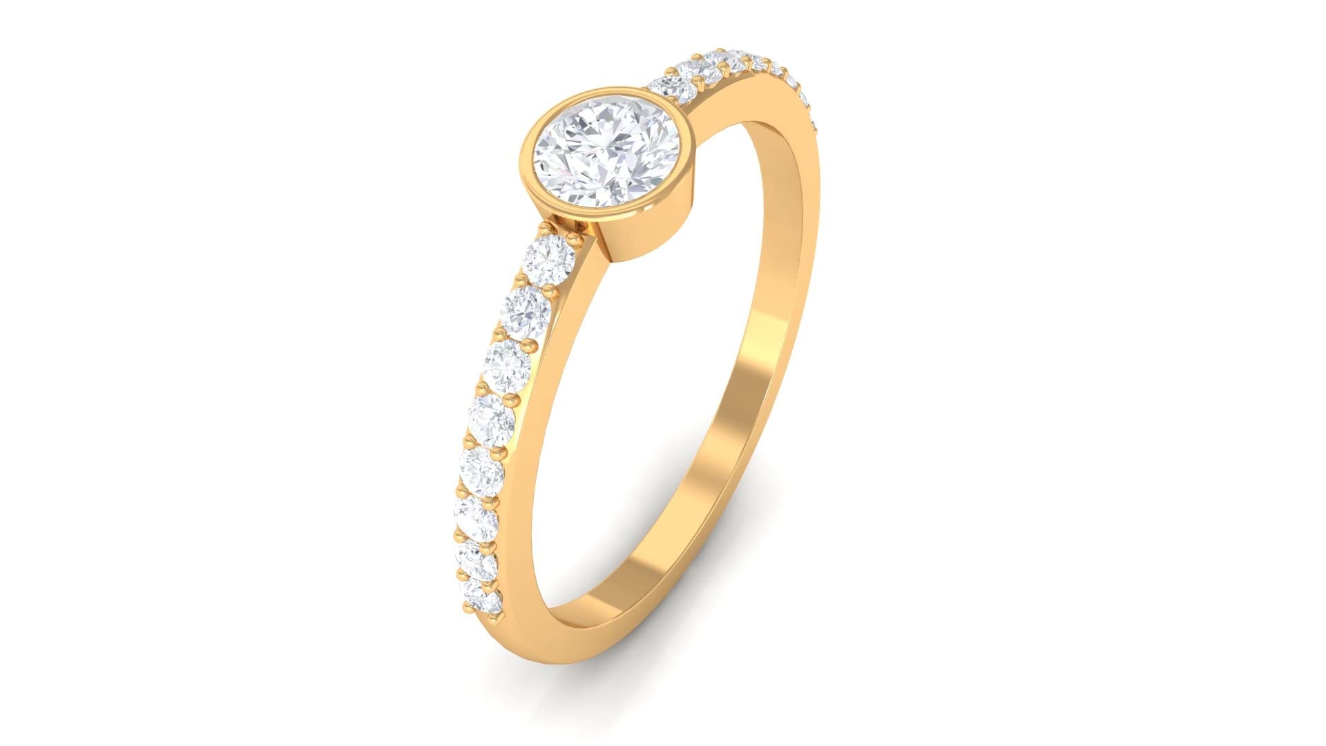 3/4 CT Certified Diamond Solitaire Promise Ring for Women - 14K Solid Gold Engagement Ring, Real Diamond Jewelry Gift for Her - Perfect for Anniversaries, Proposals & Special Occasions