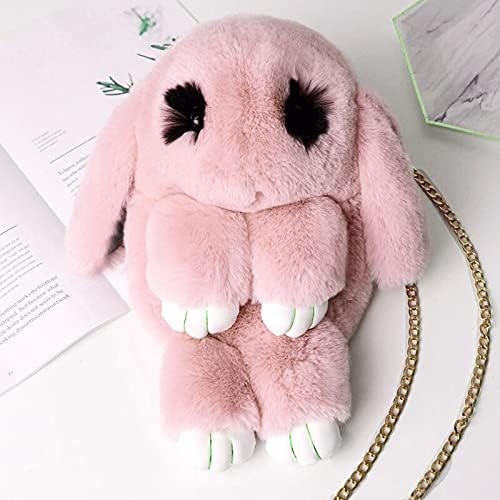 Cute Plush Rabbit Sling Bag for Women & Girls - Soft Fluffy Bunny Shoulder Bag Crossbody Purse - Multicolor Fashion Accessory for Casual Outings, Travel, and Everyday Use