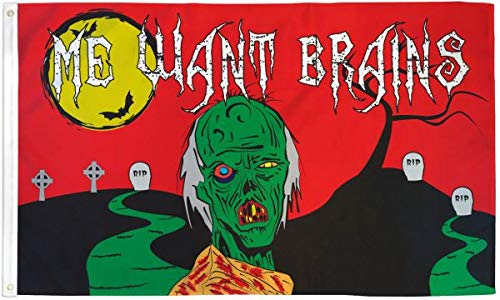 3x5ft Halloween Zombie Flag - Spooky Outdoor & Indoor Decor for Holiday Parties, Haunted Houses, Yard Decorations - Perfect for Halloween Festivals, Trick or Treat, and Seasonal Home Decoration