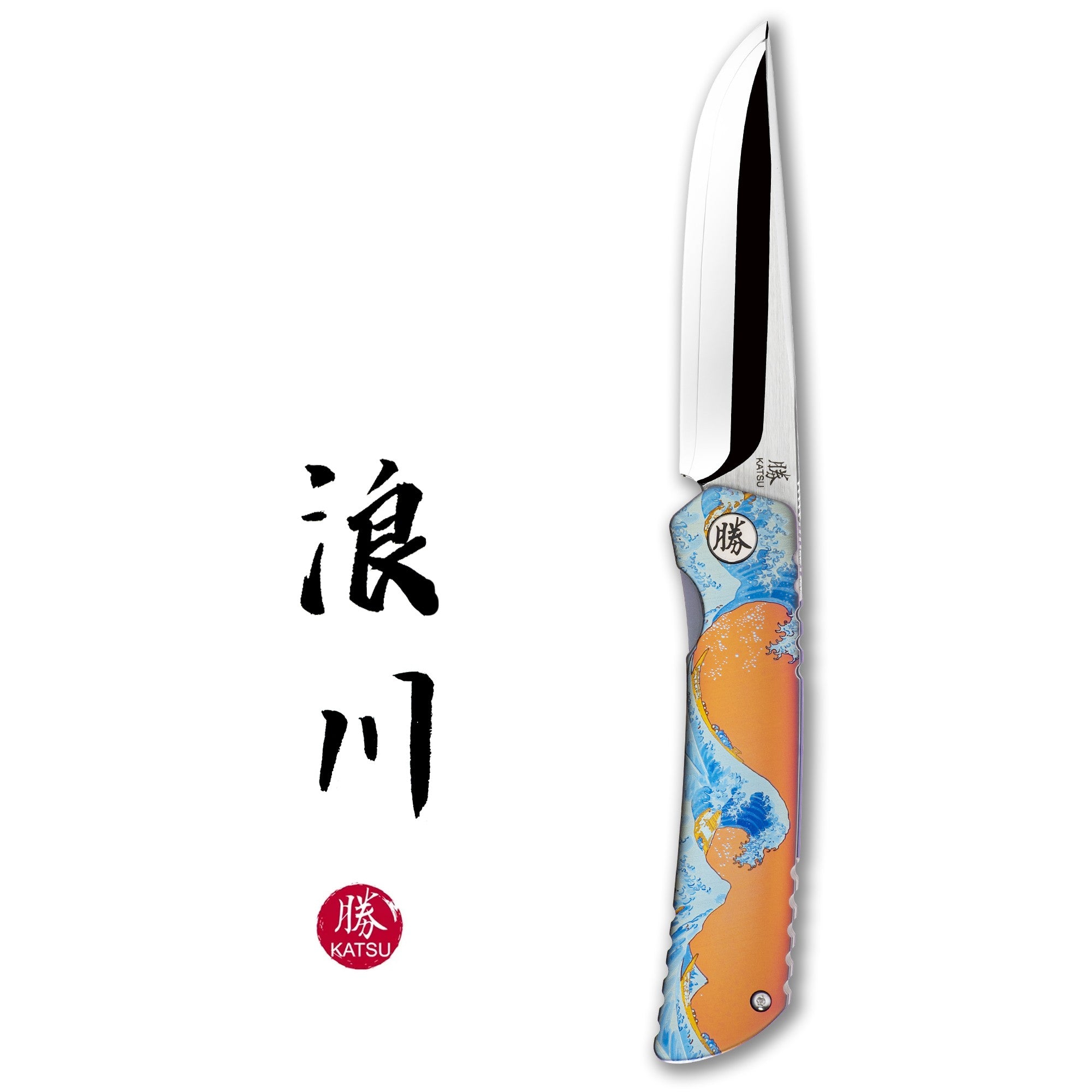 KATSU ZM04 Limited Edition Folding Knife - ZDP-189 Super Steel Blade, Mirror Polished Convex Grind, Anodized Titanium Alloy Handle | Premium EDC, Outdoor Survival, Camping & Collectible Knife