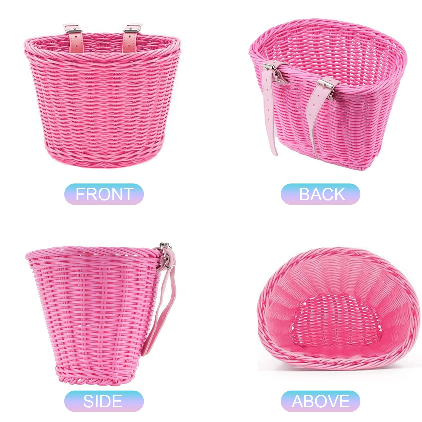**Kids Bike Basket - Front Handlebar Bicycle Basket for Boys & Girls with Bell - Perfect for School, Park Rides & Scooter Accessories**