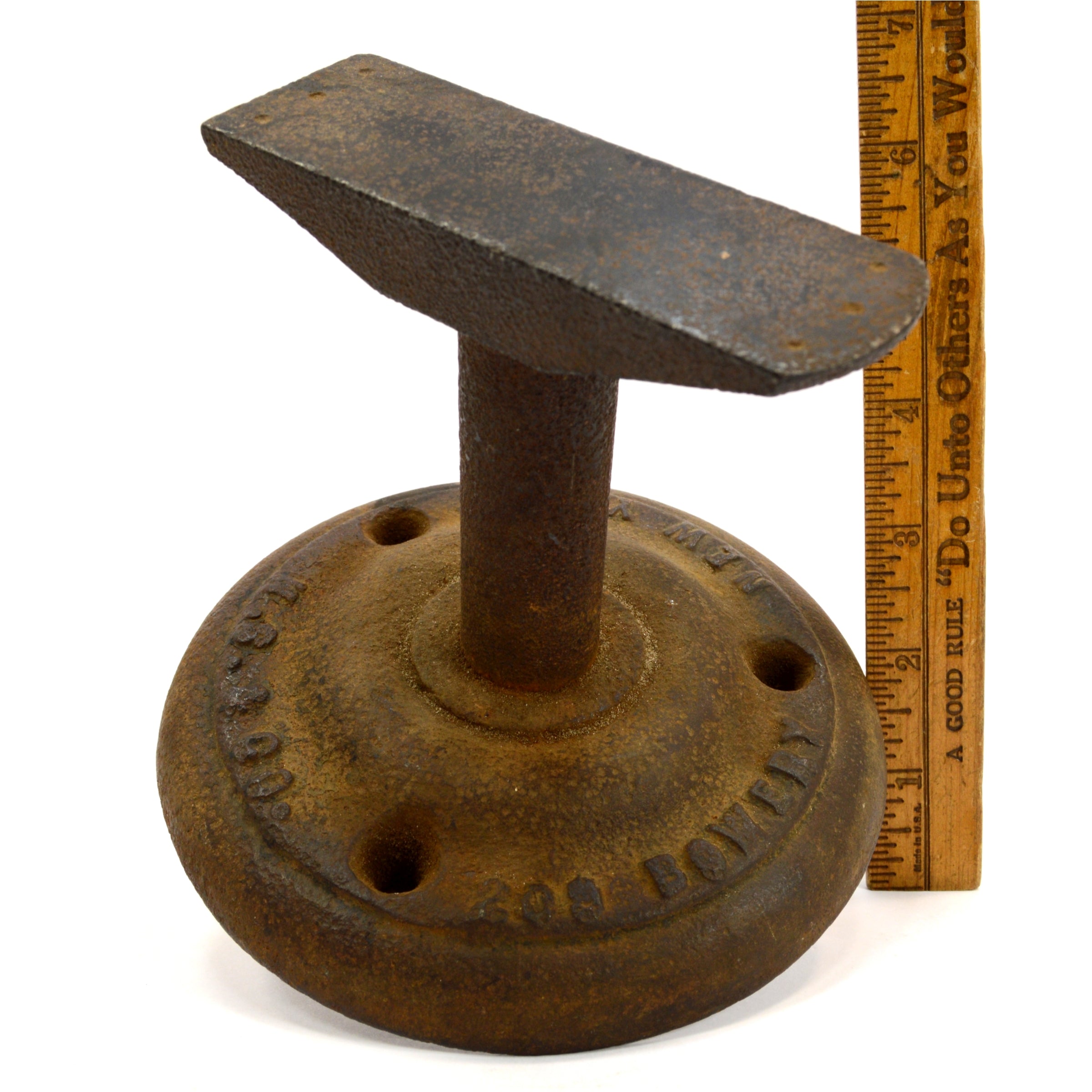 Vintage Small Cast Iron Anvil by Hammacher Schlemmer H.S & Co. - Antique Blacksmith Tool for Metalworking, Jewelry Making & DIY Crafts - Perfect for Home Workshop, Collectors & Decoration