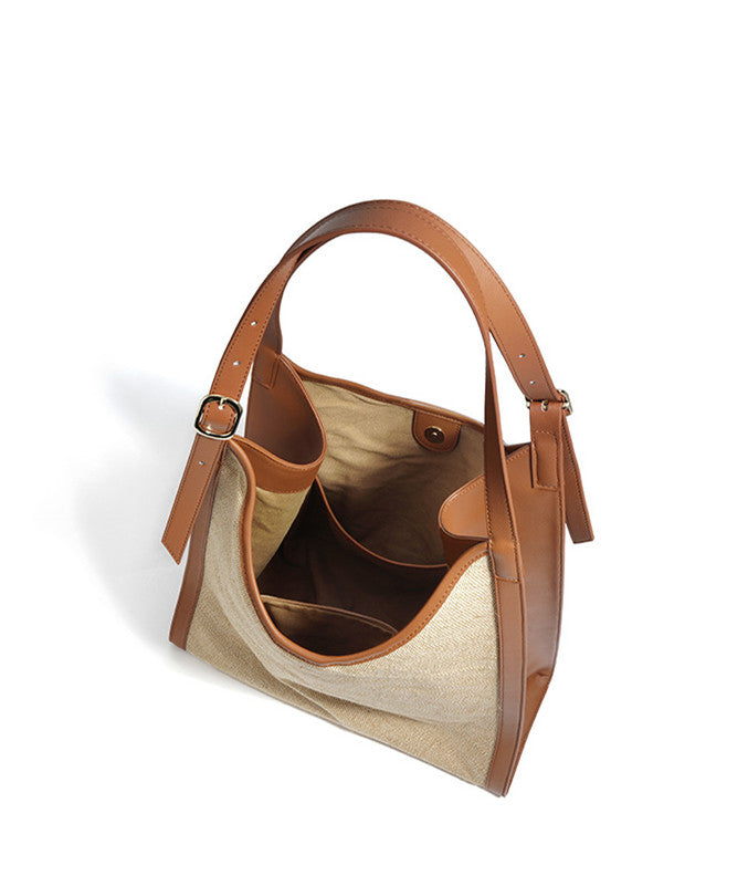 Stylish Cotton Linen Shoulder Bag for Women - Lightweight & Durable Crossbody Purse - Perfect for Travel, Shopping & Everyday Use
